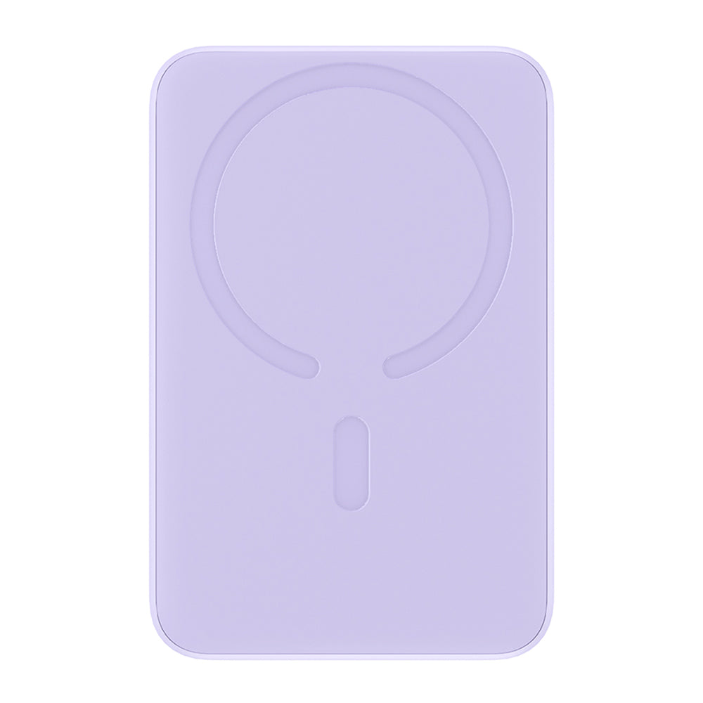 Spoljna bežična baterija Baseus Magnetic Mini, 10000mAh, 20W, PD + FQI, 1 x QI - 1 x USB-C, Ljubičasta PPCX110105