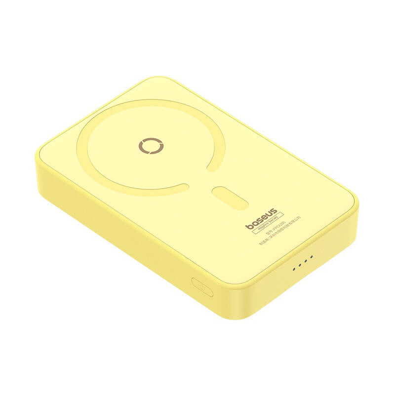 Spoljna Bežična Baterija Baseus MagPro PPCXZ05, 5000mAh, 20W, PD + FQI, 1 x QI - 1 x USB-C, Žuta P10064101Y23-00
