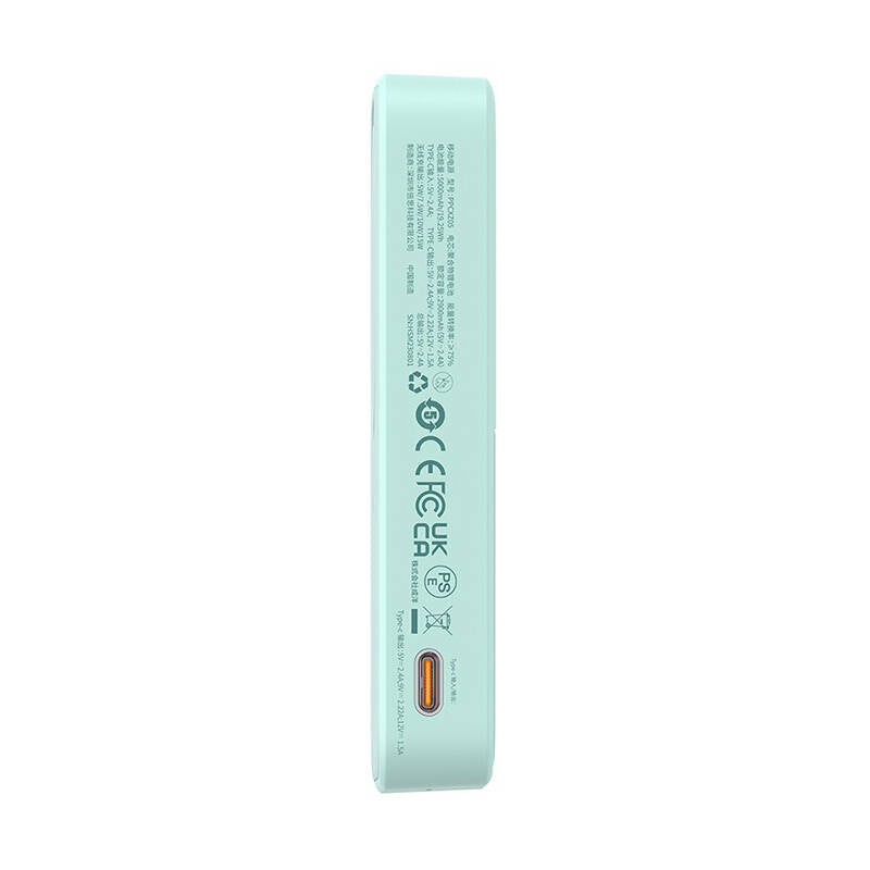 Spoljna bežična baterija Baseus MagPro PPCXZ05, 5000mAh, 20W, PD + FQI, 1 x QI - 1 x USB-C, Zelena P10064101333-00