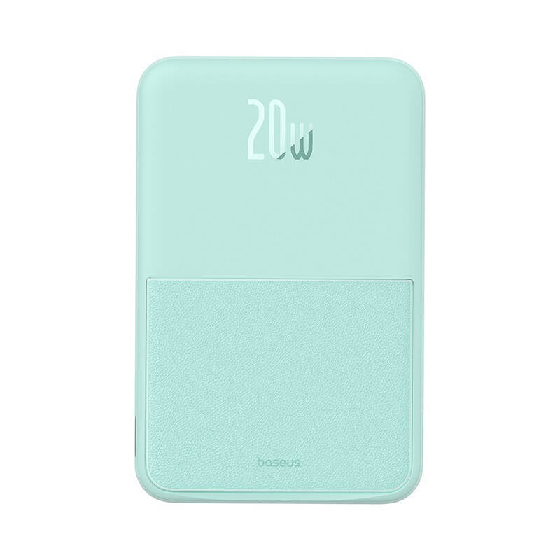 Spoljna bežična baterija Baseus MagPro PPCXZ05, 5000mAh, 20W, PD + FQI, 1 x QI - 1 x USB-C, Zelena P10064101333-00