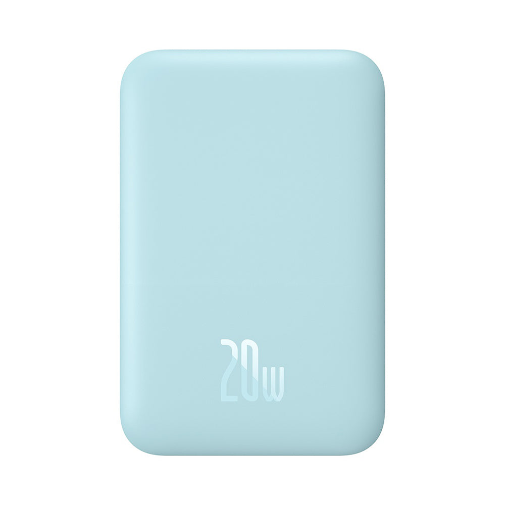 Spoljna bežična baterija Baseus Mini Air, 6000mAh, 20W, PD + FQI, 1 x QI - 1 x USB-C, Plava P10059002313-00