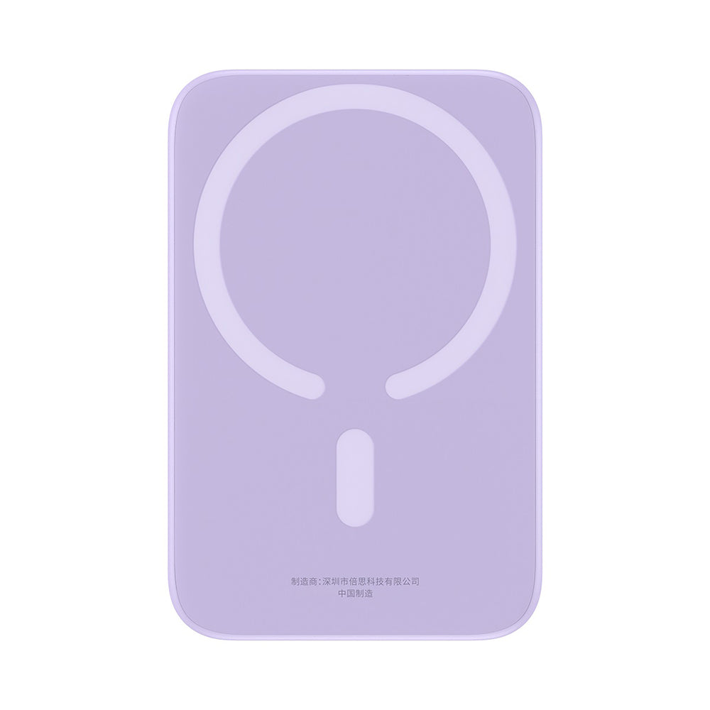 Spoljna bežična baterija Baseus Mini Air, 6000mAh, 20W, PD + FQI, 1 x QI - 1 x USB-C, Ljubičasta P10059002513-00