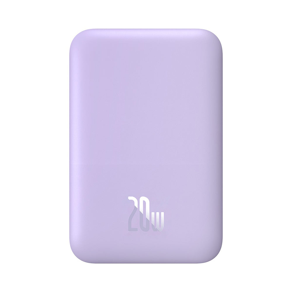 Spoljna bežična baterija Baseus Mini Air, 6000mAh, 20W, PD + FQI, 1 x QI - 1 x USB-C, Ljubičasta P10059002513-00