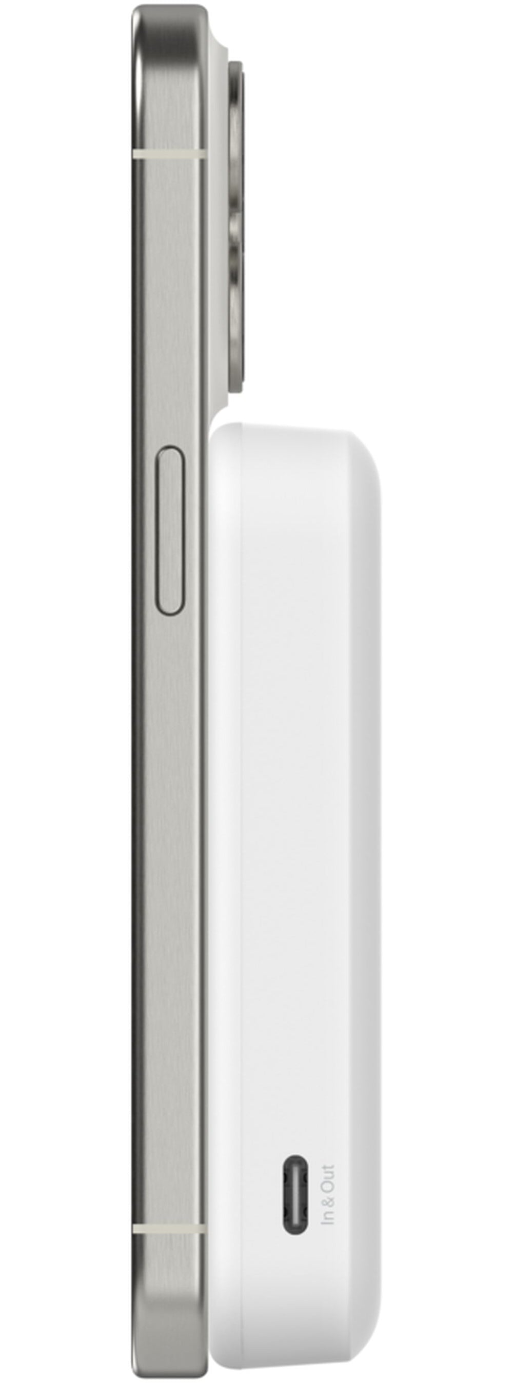 Bežična eksterna baterija Belkin BoostCharge Pro sa postoljem, 8000mAh, 15W, FQI, 1 x QI - 1 x USB-C, Bela BPD007btWH