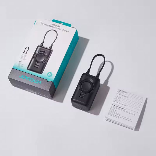 Spoljna baterija Wireless Joyroom JR-W13, 5000mAh, 18W, PD + QI, 1 x Lightning - 1 x QI - 1 x USB-C, Crna