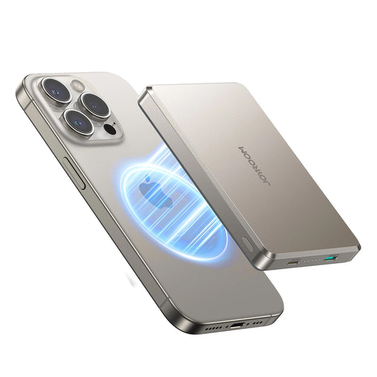 Spoljna baterija Wireless Joyroom JR-PBM08 Pro, 10000mAh, 20W, PD + FQI, 1 x QI - 1 x USB-C, Bež