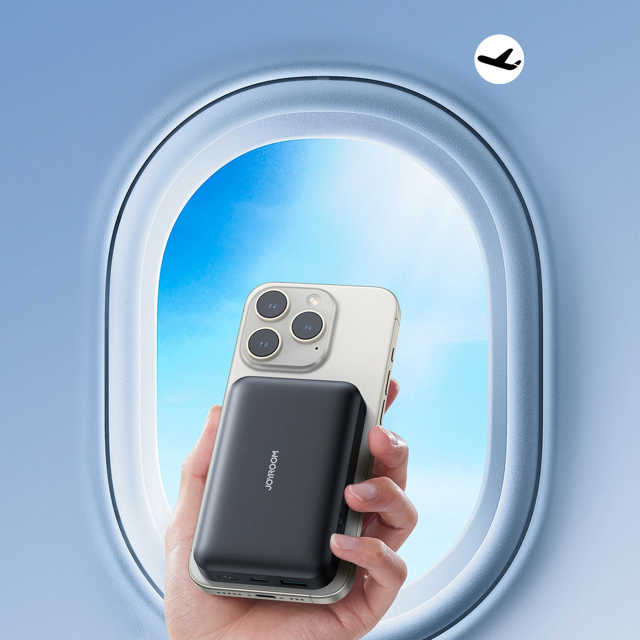 Spoljna Bežična Baterija Joyroom JR-W020, 10000mAh, 20W, QC + PD + FQI, 1 x QI - 1 x USB-A - 1 x USB-C, Crna