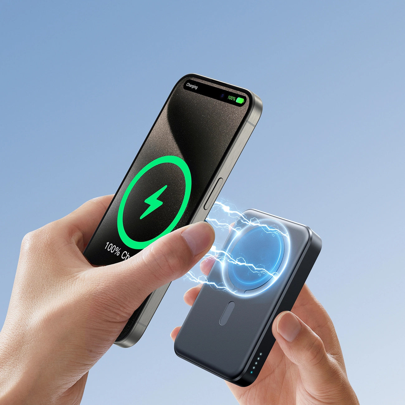 Spoljna Bežična Baterija Joyroom JR-W020, 10000mAh, 20W, QC + PD + FQI, 1 x QI - 1 x USB-A - 1 x USB-C, Crna