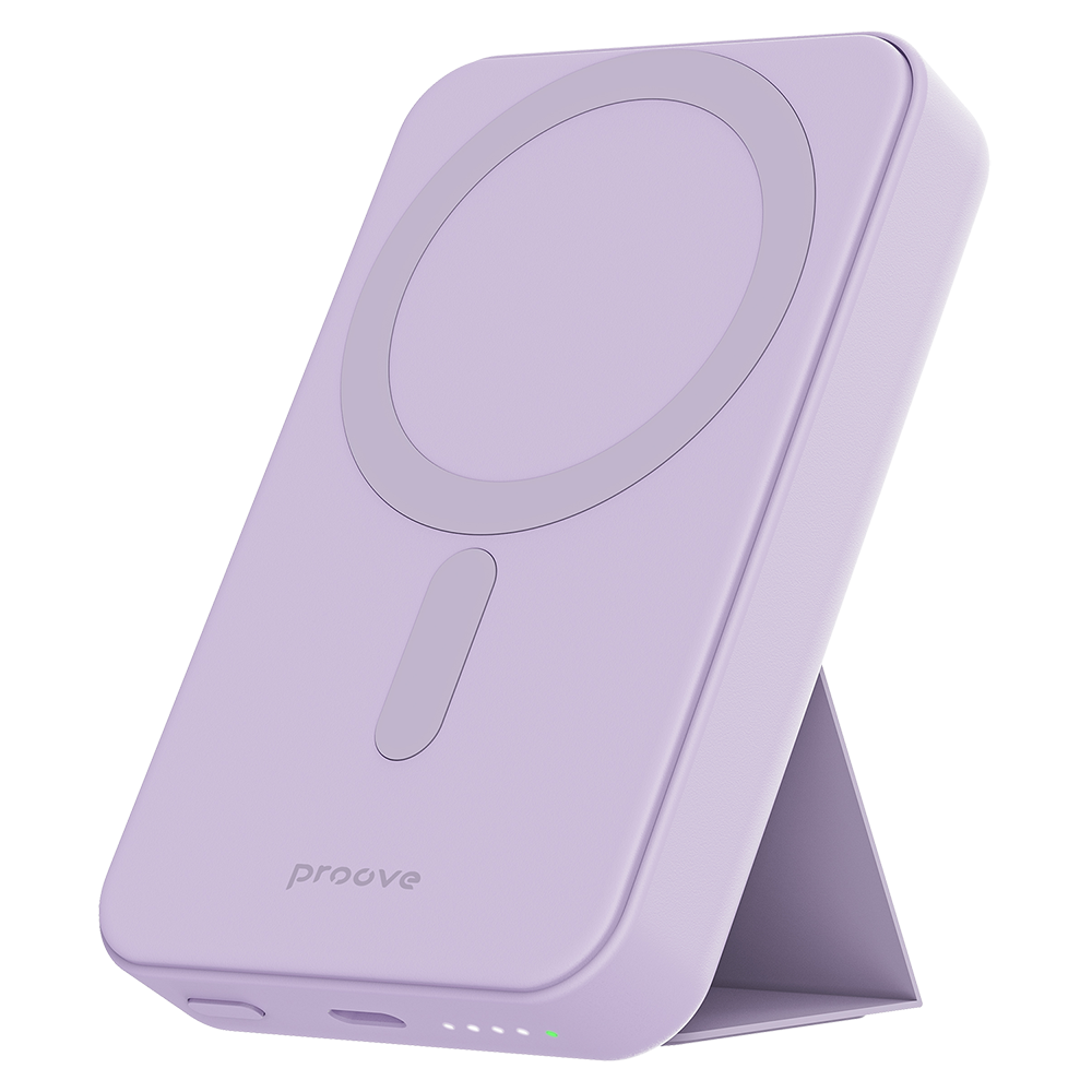 Spoljna baterija Wireless Proove Hyperion, 10000mAh, 20W, PD + FQI, 1 x QI - 1 x USB-C, Ljubičasta