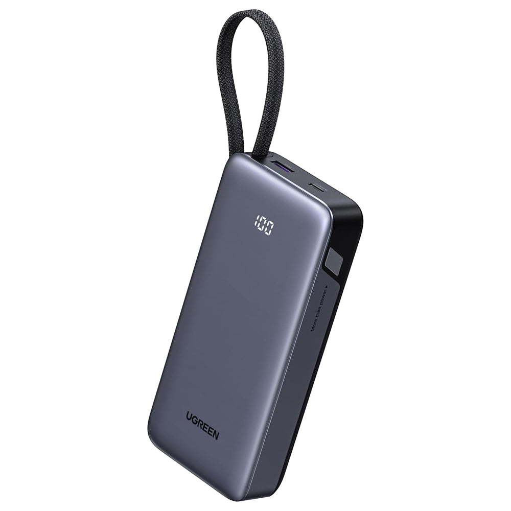 Spoljna baterija UGREEN PB536 (55988B), 20000mAh, 45W, QC + PD, 1 x USB-A - 2 x USB-C, Siva