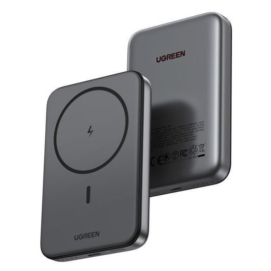 Spoljna bežična baterija UGREEN PB561, 10000mAh, 20W, PD + FQI, 1 x QI - 1 x USB-C, Crna
