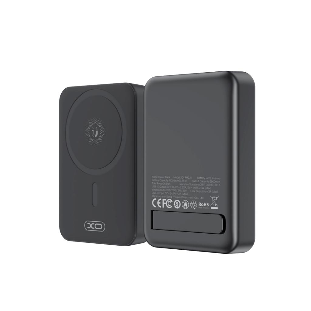 Spoljna baterija Wireless XO Design PR231, 10000mAh, 20W, PD + FQI, 1 x QI - 1 x USB-C, Crna
