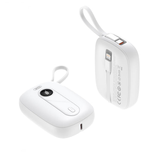 Spoljna baterija XO Design PR246, 10000mAh, 22.5W, PD, 1 x Lightning - 2 x USB-C, Bela