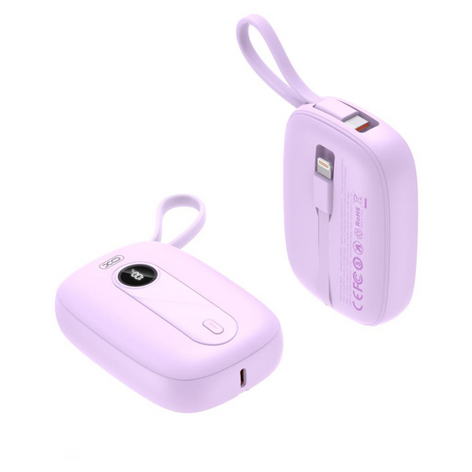 Spoljna baterija XO Design PR246, 10000mAh, 22.5W, PD, 1 x Lightning - 2 x USB-C, Ljubičasta