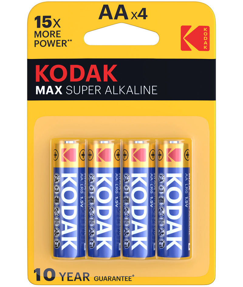 Baterija Kodak Max Super Alkaline, AA / LR6, Set 4 komada