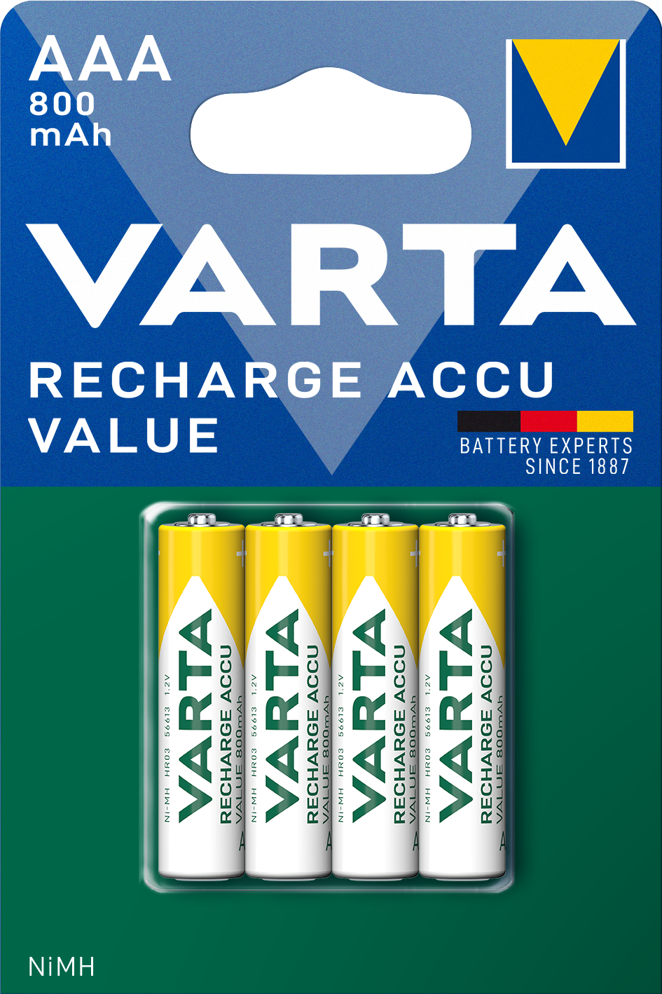 Baterija Punjiva Varta Professional, AAA / LR3, 800mAh, Set 4 komada
