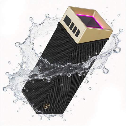 Prenosivi Bluetooth zvučnik Bugani Brief TT, 60W, RGB, Vodootporan, Crno-Zlatni