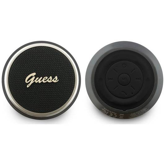 Prenosivi Bluetooth zvučnik Guess Script Metal Logo, 5W, TWS, Crna