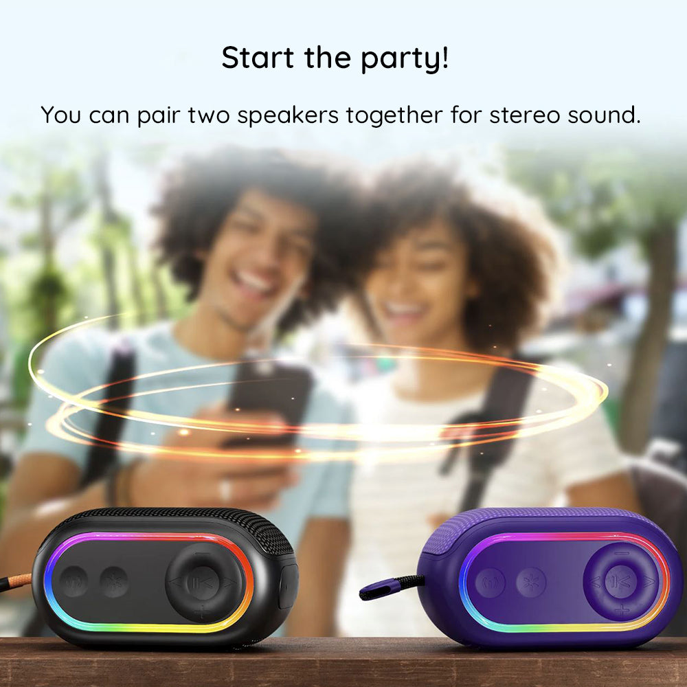 Prenosni Bluetooth zvučnik HAVIT SK809BT, 7W, RGB, Vodootporan, Ljubičasti