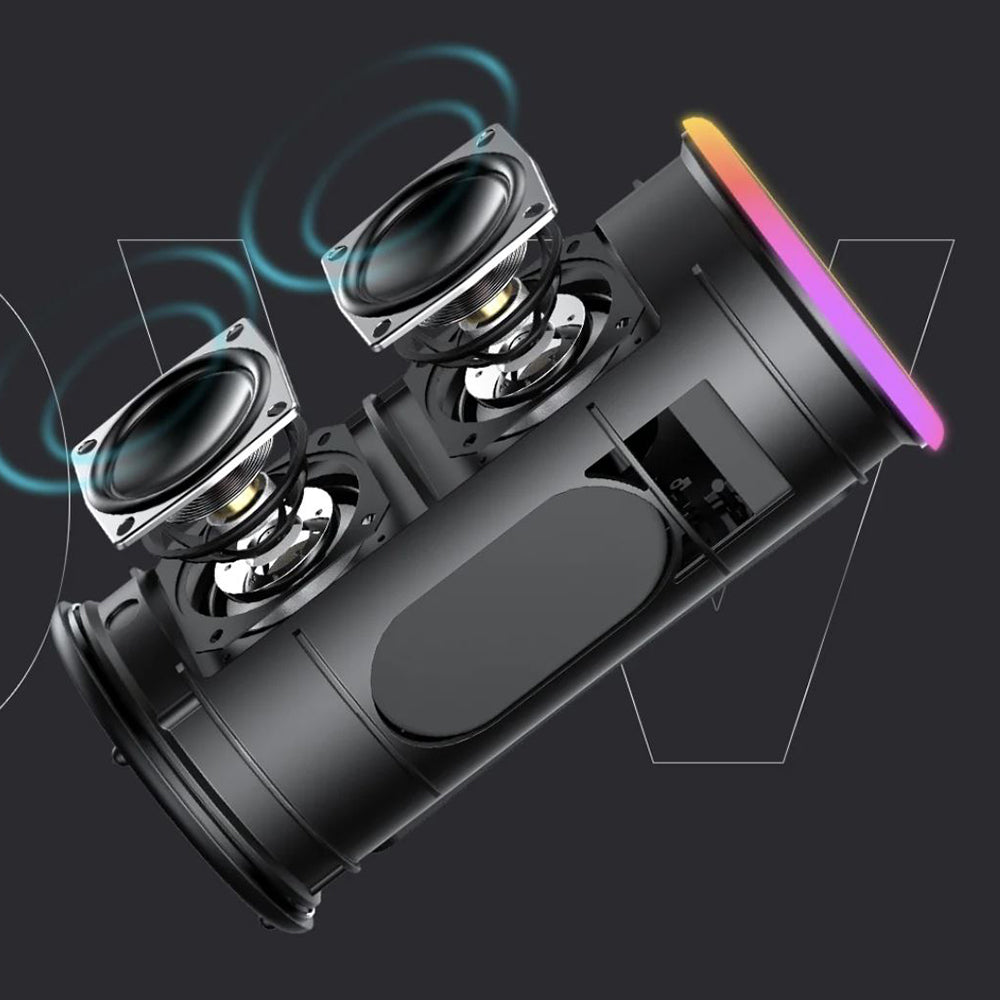 Prenosni Bluetooth zvučnik HAVIT SK833BT, 2 x 10W, RGB, Vodootporan, Crni