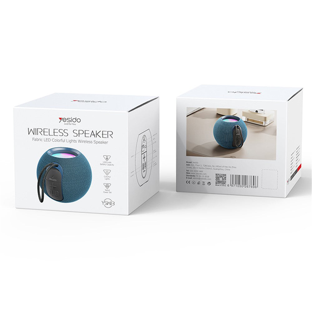 Prenosivi Bluetooth zvučnik Yesido YSW13, 5W, RGB, Plavi