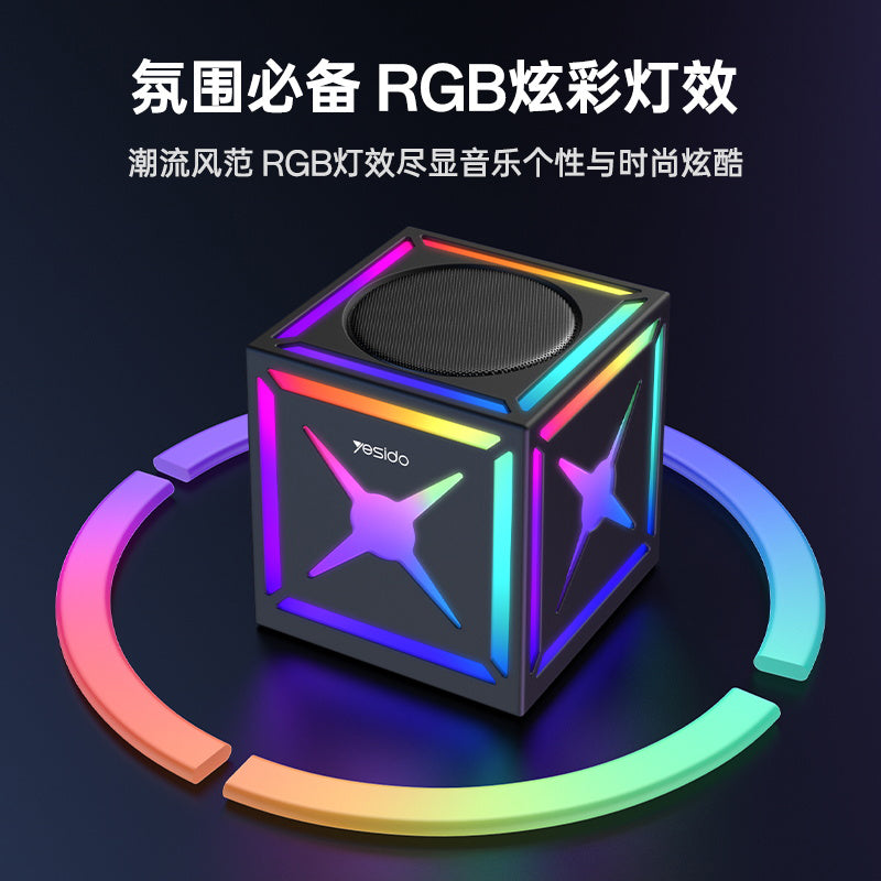 Bluetooth zvučnik Yesido YSW34, 8W, RGB, Crna