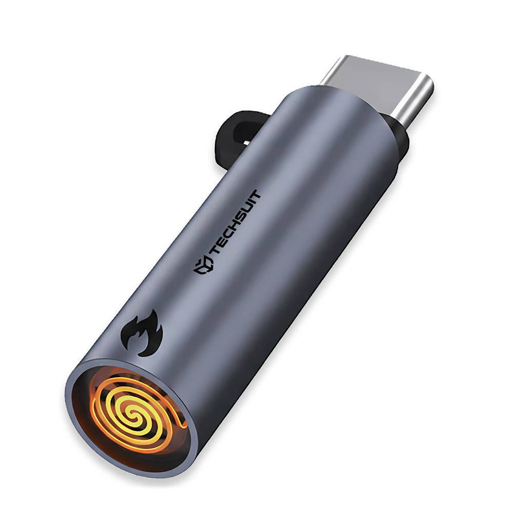 Električni upaljač Techsuit SmokeX ML1, USB-C, Sivi