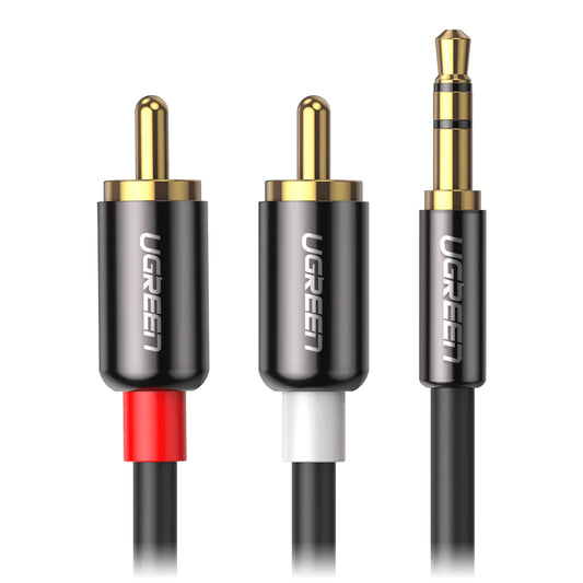Audio kabl 3.5mm - 2 x RCA UGREEN AV116, 3m, Sivi