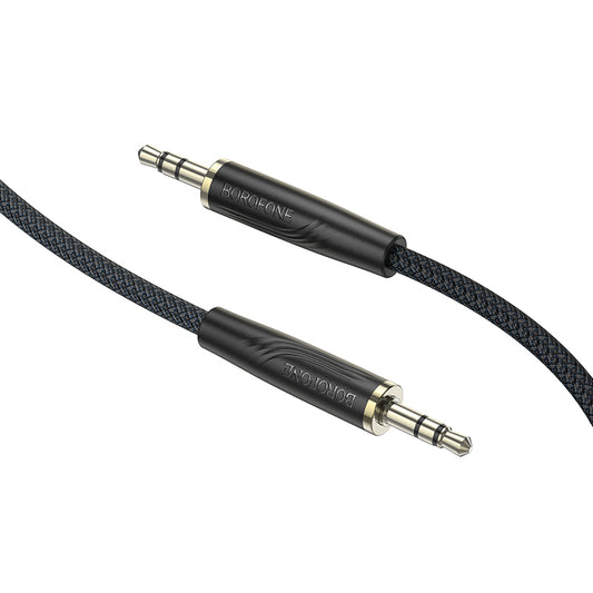 Audio kabl 3.5mm - 3.5mm Borofone BL23 Refinado, 1m, Crni
