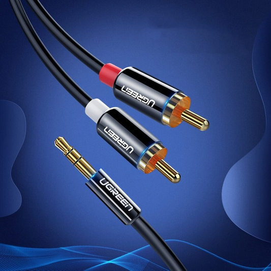 Audio kabl 3.5mm - 2 x RCA UGREEN AV116, 1.5m, Crni