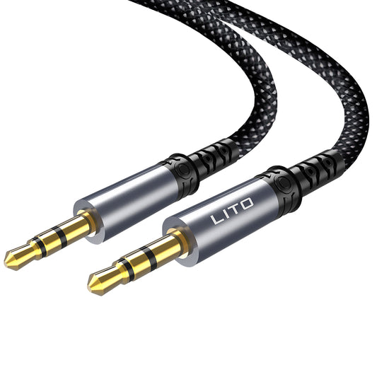 Audio kabl 3.5mm - 3.5mm Lito LA01D, 1m, Crni