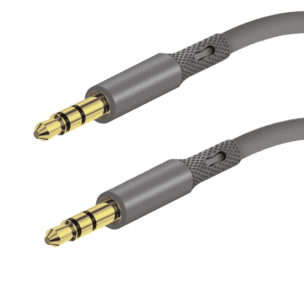 Audio kabl 3.5mm - 3.5mm Techsuit AC3 SoundFlex, 1m, Sivi