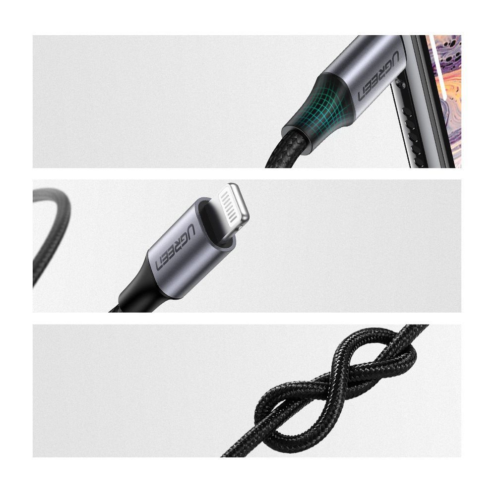 Audio kabl Lightning - 3.5mm UGREEN US315 (70509), 1m, Crn