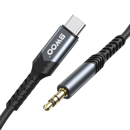 Audio kabl USB-C - 3.5mm BWOO BO-AUX066, 1.2m, Crni
