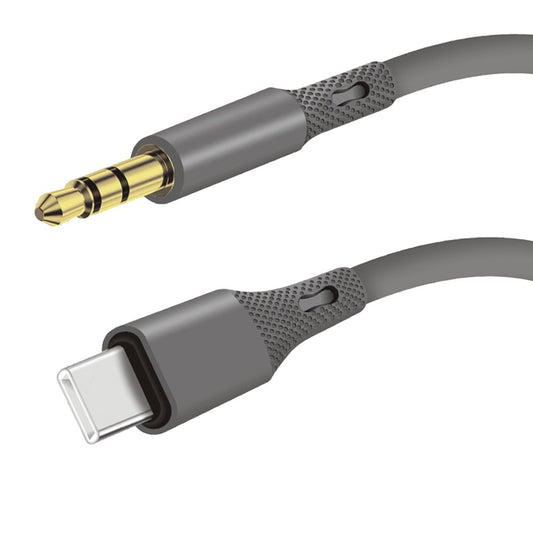Audio kabl USB-C - 3.5mm Techsuit AC4 SoundFlex, 1m, Sivi
