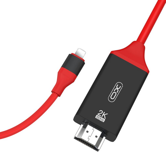 Audio i Video Kabel Lightning - HDMI XO Design GB006, 1.8m, Crveni