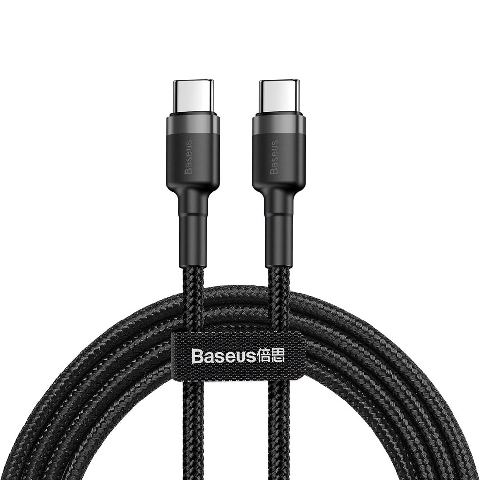 Kabl za Prenos Podataka i Punjenje USB-C - USB-C Baseus Cafule, 60W, 2m, Crni CATKLF-HG1