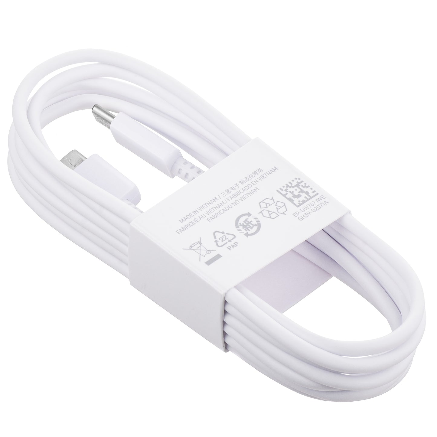 Kabl za prenos podataka i punjenje USB-C - USB-C Samsung EP-DW767JWE, 25W, 1.8m, Beli GP-TOU021RFCWW