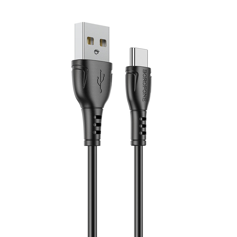 Kabl za prenos podataka i punjenje USB-A - USB-C Borofone BX51 Triumph, 20W, 1m, Crni