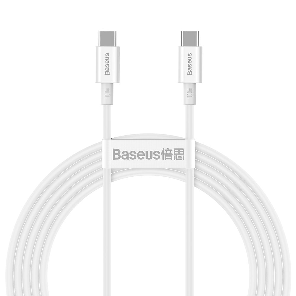 Kabl za Prenos Podataka i Punjenje USB-C - USB-C Baseus Superior Series, 100W, 2m, Beli CATYS-C02