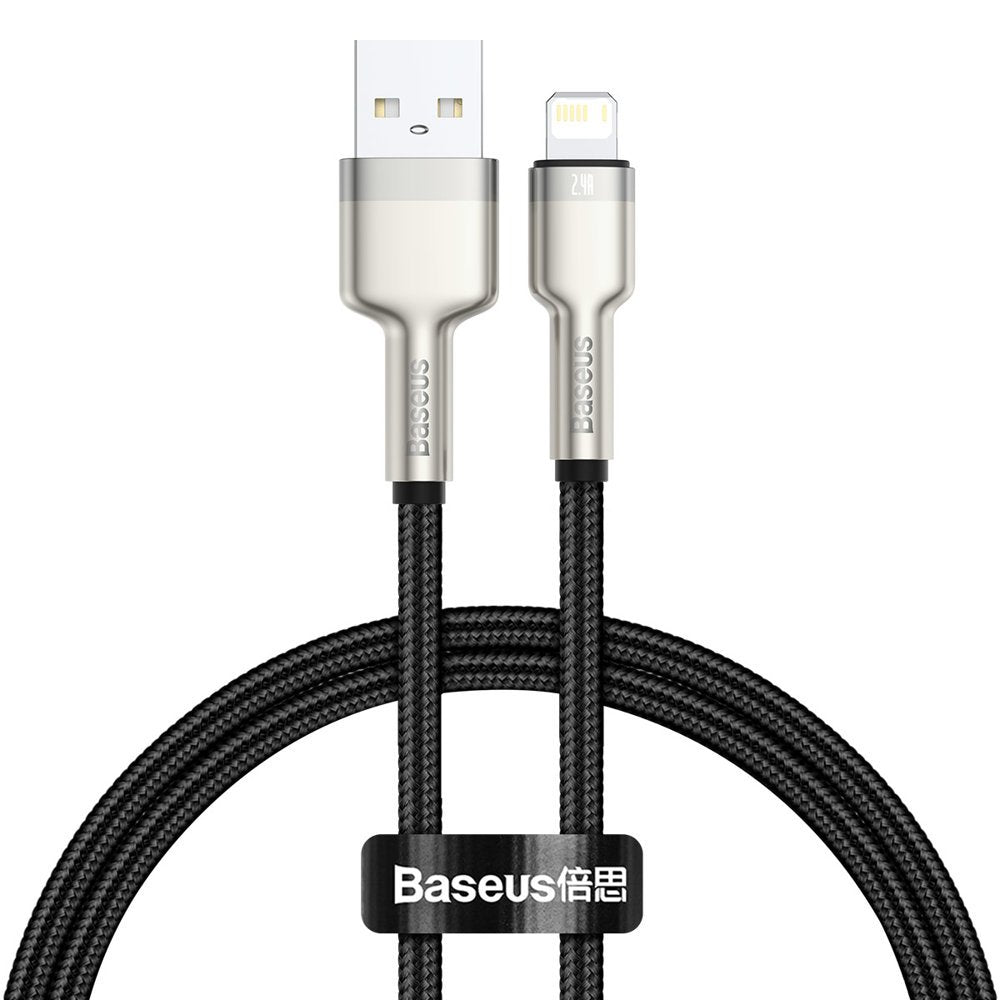 Kabl za prenos podataka i punjenje USB-A - Lightning Baseus Cafule Metal Series, 18W, 0.25m, Crni CALJK-01