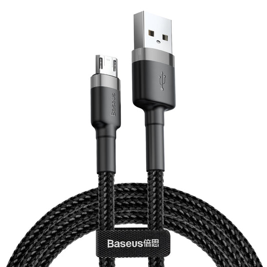 Kabl za Prenos Podataka i Punjenje USB-A - microUSB Baseus Cafule, 18W, 1m, Sivi CAMKLF-BG1