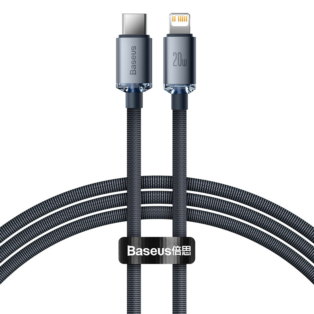Kabl za Podatke i Punjenje USB-C - Lightning Baseus Crystal Shine Series, 20W, 1.2m, Crni CAJY000201