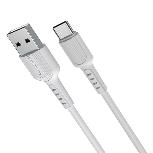 Kabl za Prenos Podataka i Punjenje USB-A - USB-C Borofone BX16, 18W, 1m, Beli