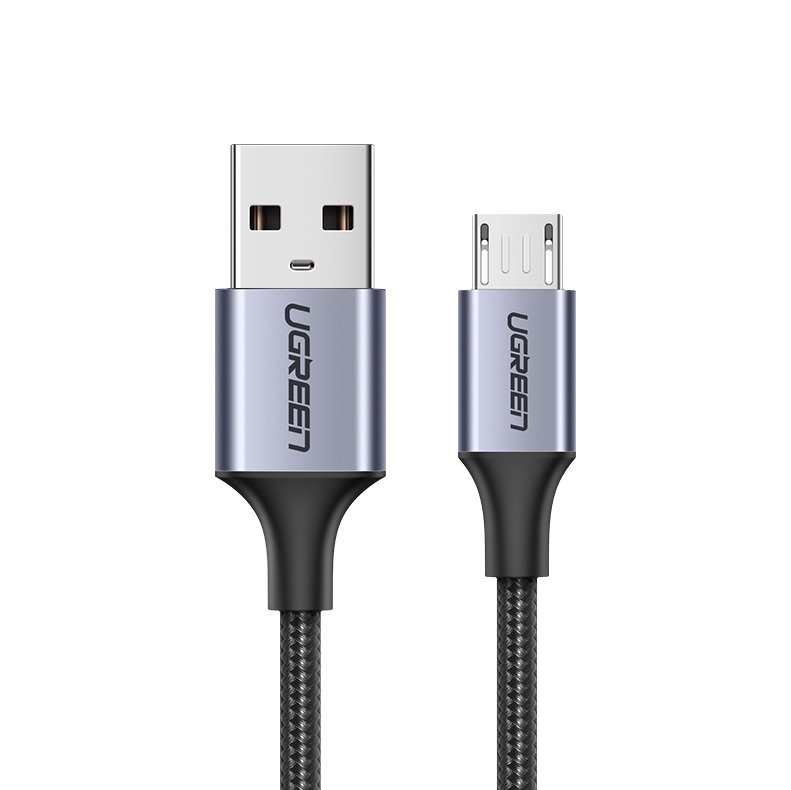 Kabl za Prenos Podataka i Punjenje USB-A - microUSB UGREEN US290, 18W, 1.5m, Crni