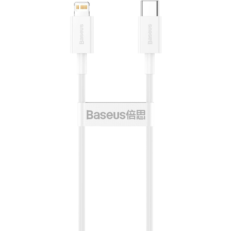 Kabl za Prenos Podataka i Punjenje USB-C - Lightning Baseus Superior Series, 20W, 0.25m, Beli CATLYS-02