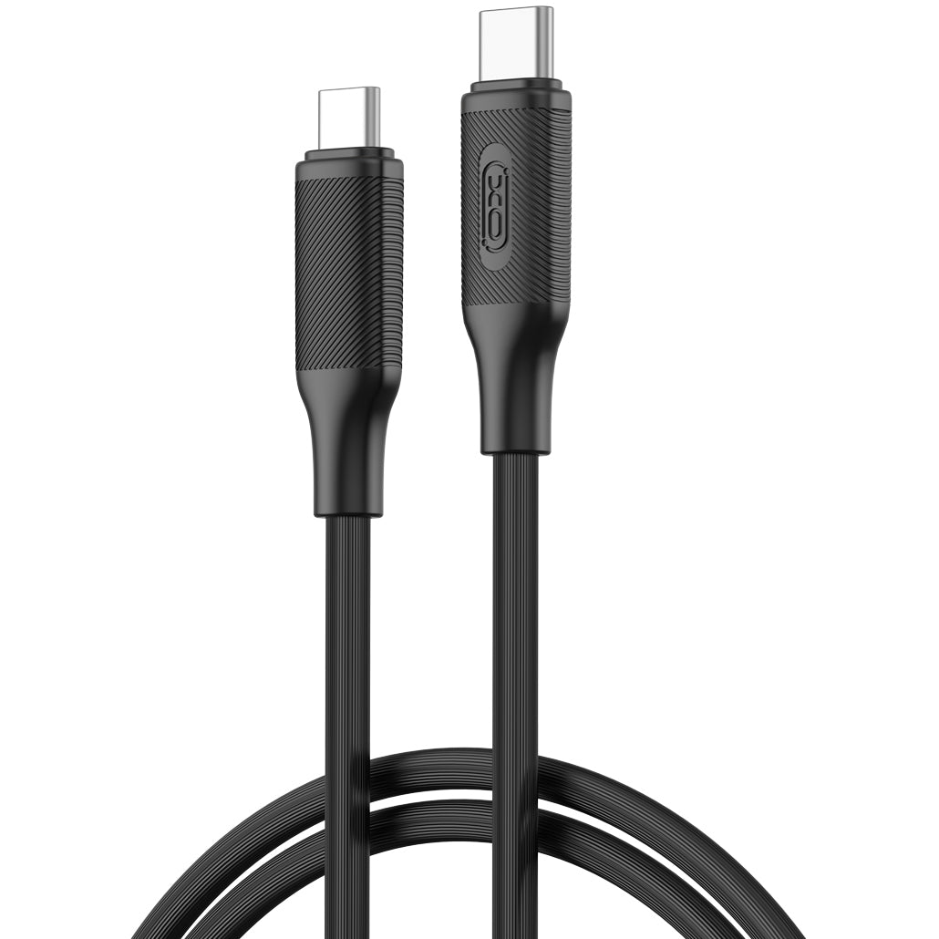 Kabl za prenos podataka i punjenje USB-C - USB-C XO Design NB-Q265B, 60W, 1m, Crni