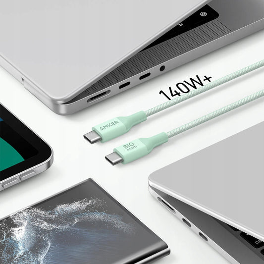 Kabl za Prenos Podataka i Punjenje USB-C - USB-C Anker 544, 140W, 1.8m, Zelen A80F6H61