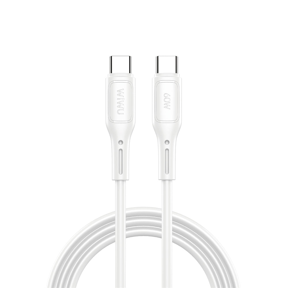 Kabl za Prenos Podataka i Punjenje USB-C - USB-C WiWu Wi-C043E Starlink, 60W, 1m, Beli