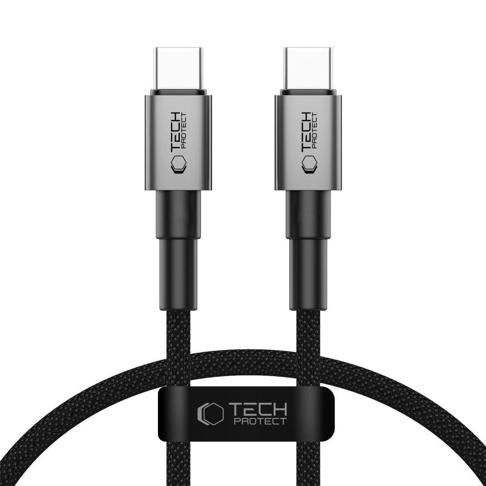 Kabl za prenos podataka i punjenje USB-C - USB-C Tech-Protect Ultraboost DNA, 60W, 0.5m, Sivi